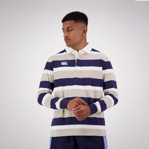 M Yarn Dye Stripe LS Rugby Jersey